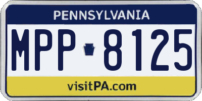 PA license plate MPP8125