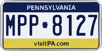 PA license plate MPP8127