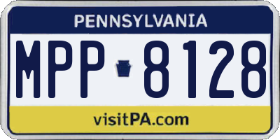 PA license plate MPP8128