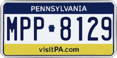 PA license plate MPP8129