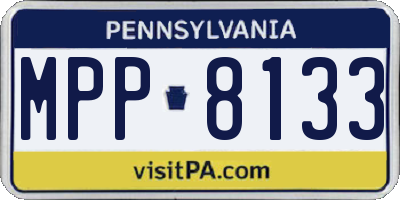 PA license plate MPP8133