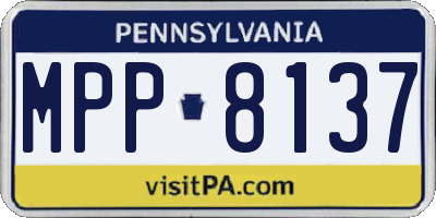 PA license plate MPP8137