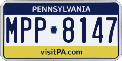 PA license plate MPP8147