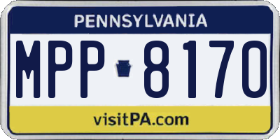 PA license plate MPP8170
