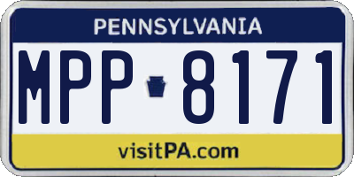 PA license plate MPP8171