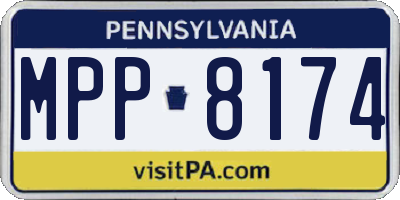 PA license plate MPP8174