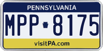 PA license plate MPP8175