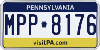 PA license plate MPP8176
