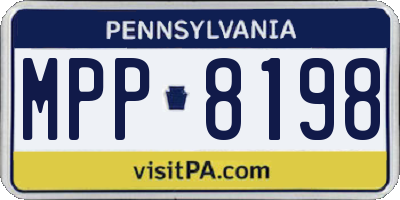 PA license plate MPP8198
