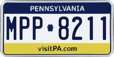 PA license plate MPP8211