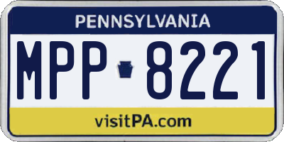 PA license plate MPP8221