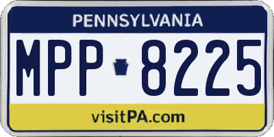 PA license plate MPP8225