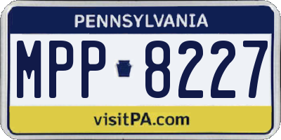 PA license plate MPP8227