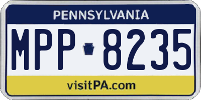 PA license plate MPP8235