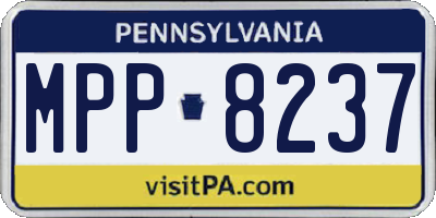 PA license plate MPP8237