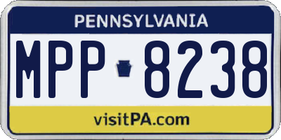 PA license plate MPP8238