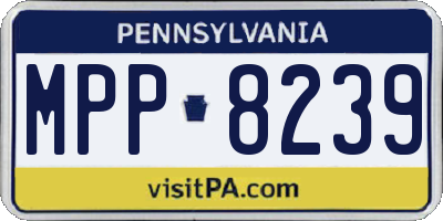 PA license plate MPP8239