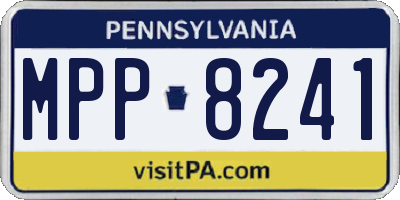 PA license plate MPP8241
