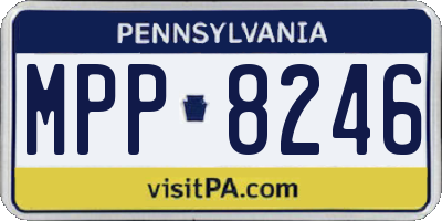 PA license plate MPP8246