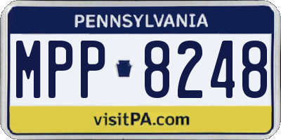 PA license plate MPP8248
