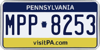 PA license plate MPP8253
