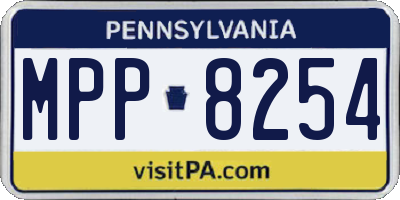 PA license plate MPP8254