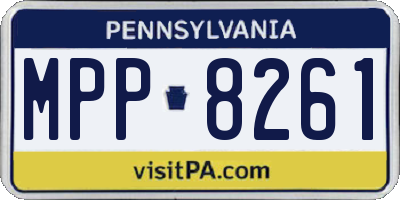 PA license plate MPP8261
