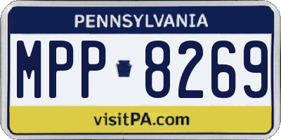 PA license plate MPP8269