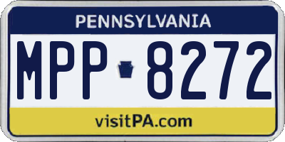 PA license plate MPP8272