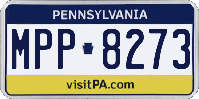 PA license plate MPP8273
