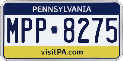 PA license plate MPP8275