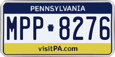 PA license plate MPP8276