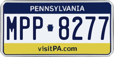 PA license plate MPP8277