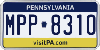 PA license plate MPP8310