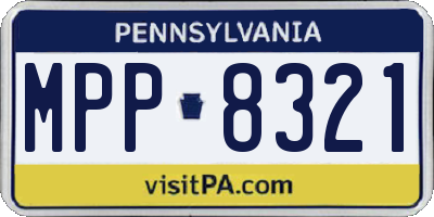 PA license plate MPP8321