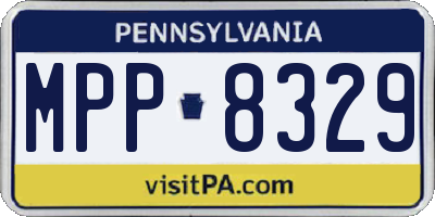 PA license plate MPP8329