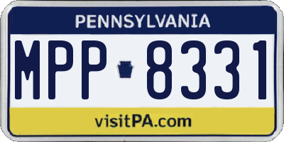 PA license plate MPP8331