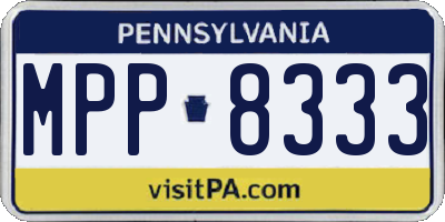 PA license plate MPP8333