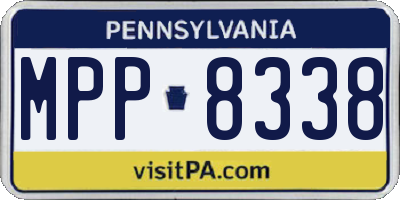PA license plate MPP8338