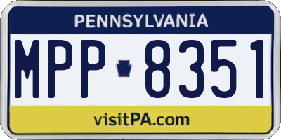 PA license plate MPP8351