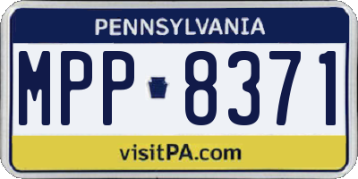PA license plate MPP8371