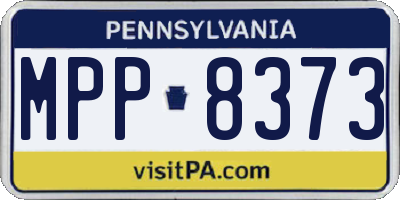 PA license plate MPP8373