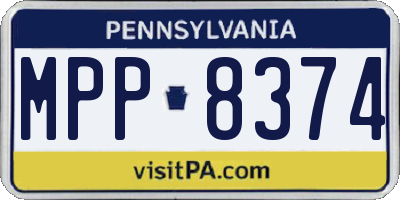 PA license plate MPP8374