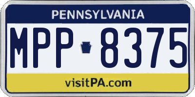 PA license plate MPP8375
