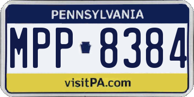 PA license plate MPP8384