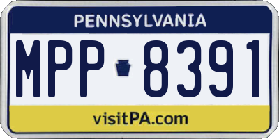 PA license plate MPP8391