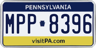 PA license plate MPP8396