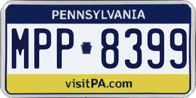 PA license plate MPP8399