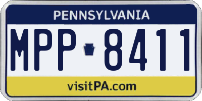 PA license plate MPP8411
