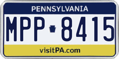 PA license plate MPP8415